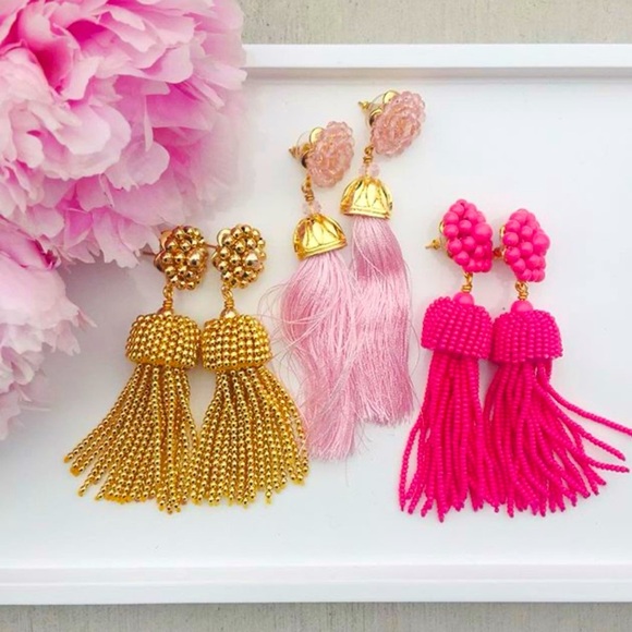 BRAND NEW! Lisi Lerch Gold Tassel Earrings! SOLD OUT ONLINE! - Picture 1 of 5